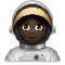 Woman Astronaut- Dark Skin Tone emoji on LG